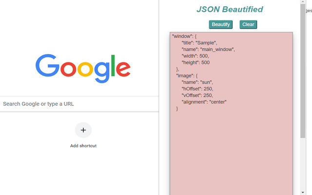 JSON Beautified chrome extension