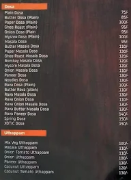 Xotic Dosa menu 2