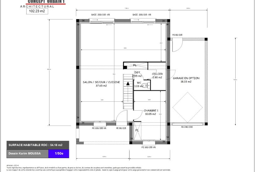  Vente Terrain + Maison - Terrain : 542m² - Maison : 100m² à Monnerville (91930) 