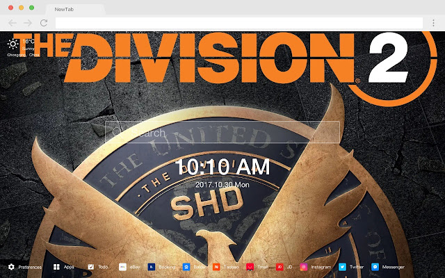 The Division 2 Beta Popular HD New Tab Theme