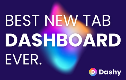 Dashy New Tab Dashboard and Side Panel small promo image