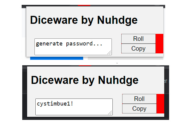 Diceware by nuhdge chrome extension