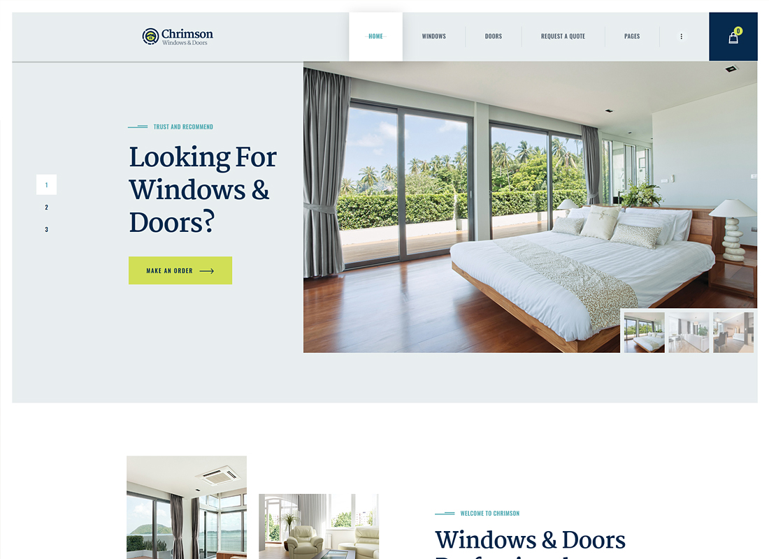 Chrimson - Tema de WordPress para Windows & Doors Services