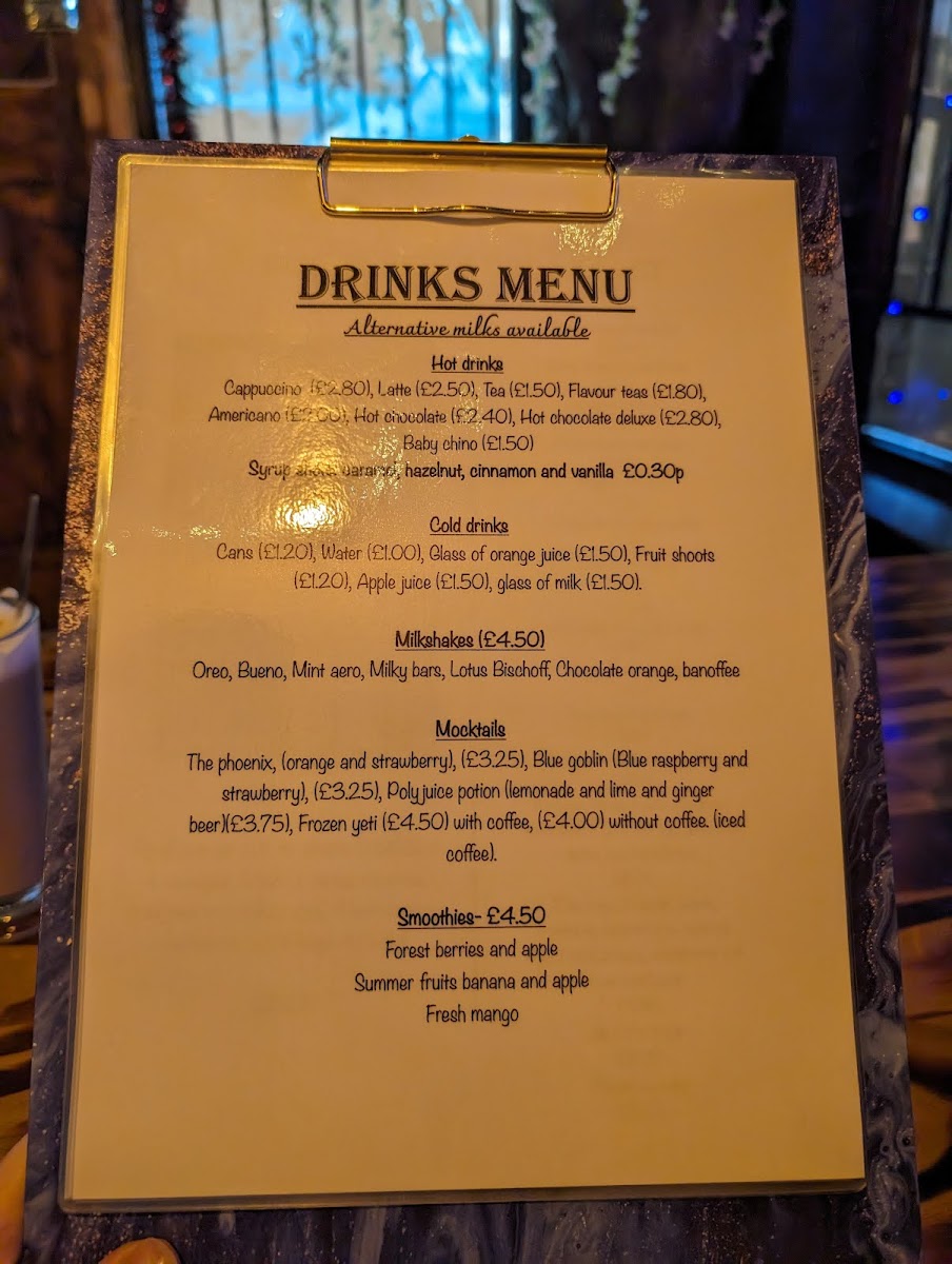 WizardsDen gluten-free menu