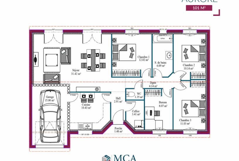  Vente Terrain + Maison - Terrain : 1 165m² - Maison : 84m² à Sainte-Terre (33350) 