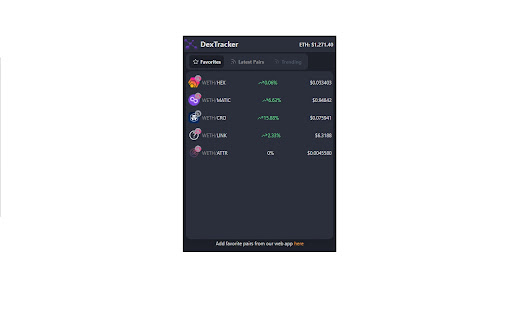 DexTracker Ethereum Crypto Price Tracker