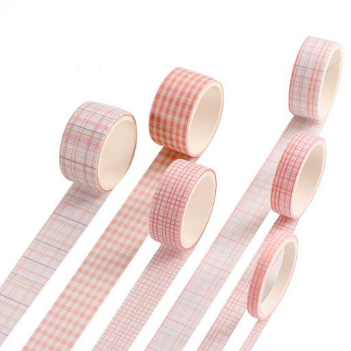 Title 1, Creative Cute Retro Plaid Hand Account Tape Sti...