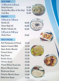 Udipi Hotel Venkateswara menu 6