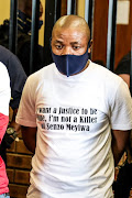 Mthobisi Mncube spelt out his plea on his clothing.