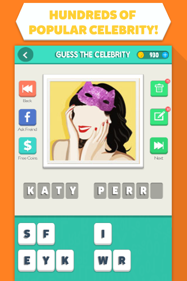 Guess the Celebrity Quiz Screen 2