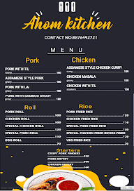 Ahom Kitchen menu 1