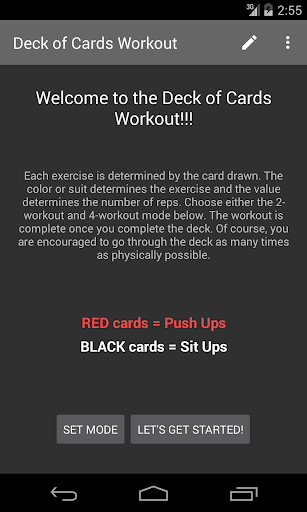 Deck of Cards Workout