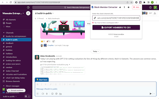 Slack™ Member Extractor - Export Slack Channel Members