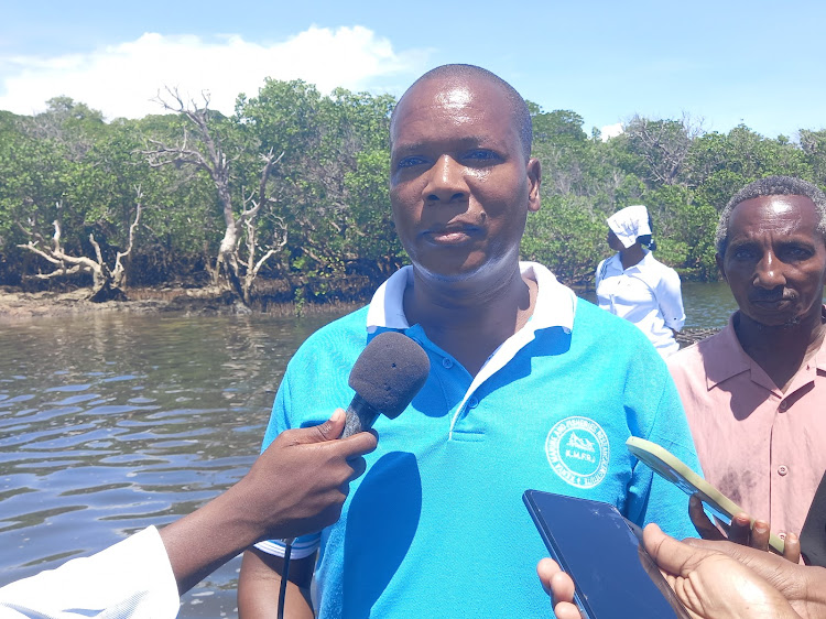 KMFRI's assistant director in charge of aquaculture David Mirera at Kijiweni in Kwale county on Sunday, November 26, 2023