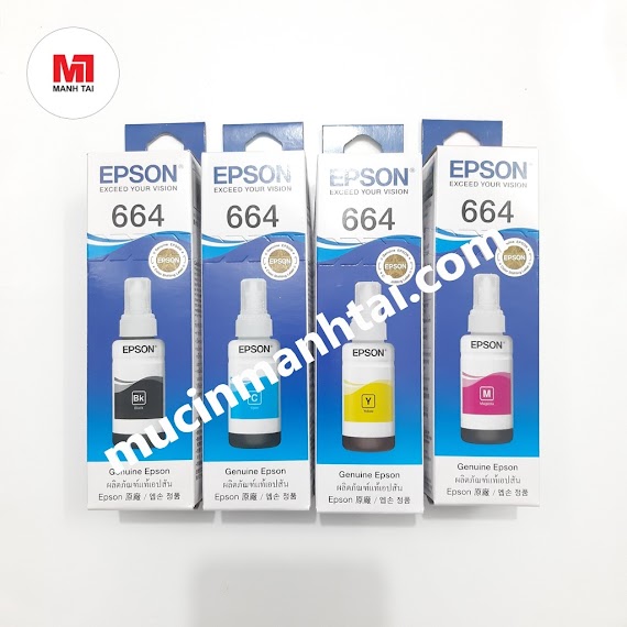 Mực 664 - Mực Zin Chính Hãng - Mực In Epson L300 / L310 / L350 / L360 / L1300 / L100 / L120 / L200 / L210 / L565 ...