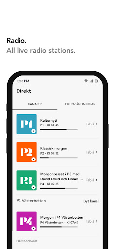 Screenshot Sveriges Radio Play