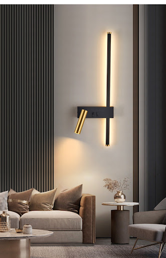 Title 1, Living Room Sofa Background Wall Decorative Lig...