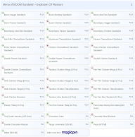 BOOM Sandwich - Explosion Of Flavours menu 1