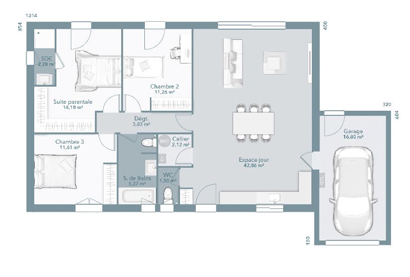  Vente Terrain + Maison - Terrain : 900m² - Maison : 95m² à Saint-Michel-l'Observatoire (04870) 