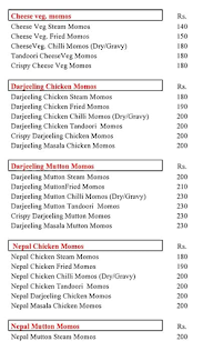 Momos Wala menu 2