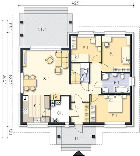 Lucia IV DCB88c - Rzut parteru