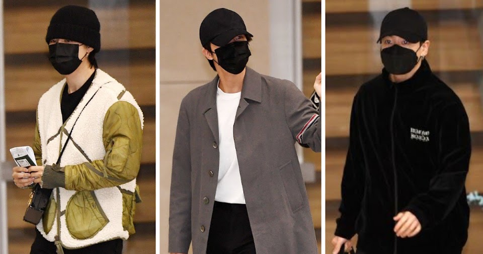 BTS • J-Hope, Jimin & Jin • Incheon Airport (to Macau)