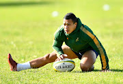 Cheslin Kolbe during the South African men's national rugby team training session in Hermanus.