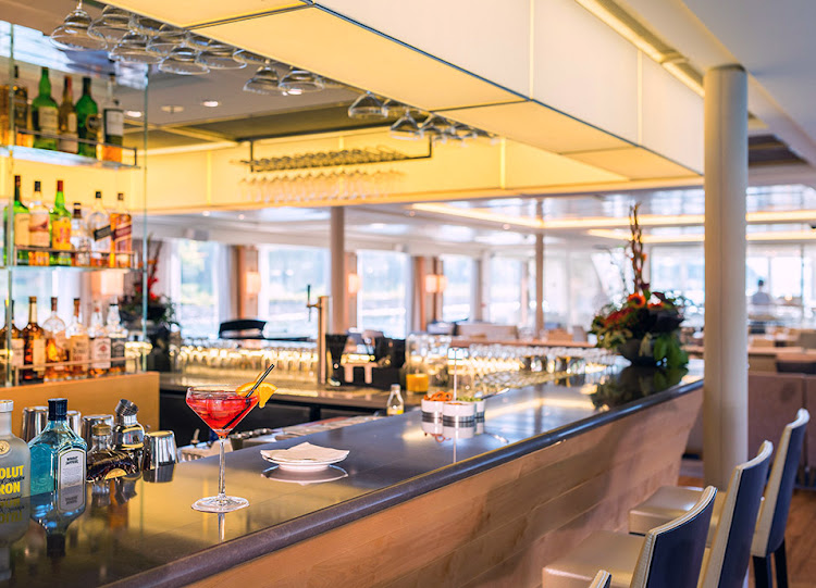 Meet like-minded travelers at the lounge/bar on your Viking river cruise.