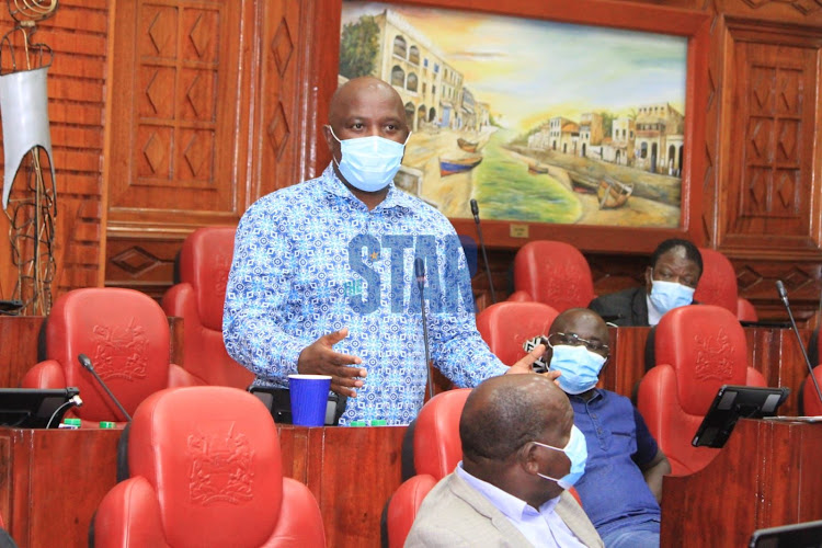 Nominated MP Godfrey Osotsi speaks during the Justice and Legal Affairs Committee meeting in Parliament on December 28, 2021.