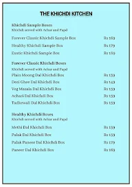 The Khichdi Kitchen menu 1