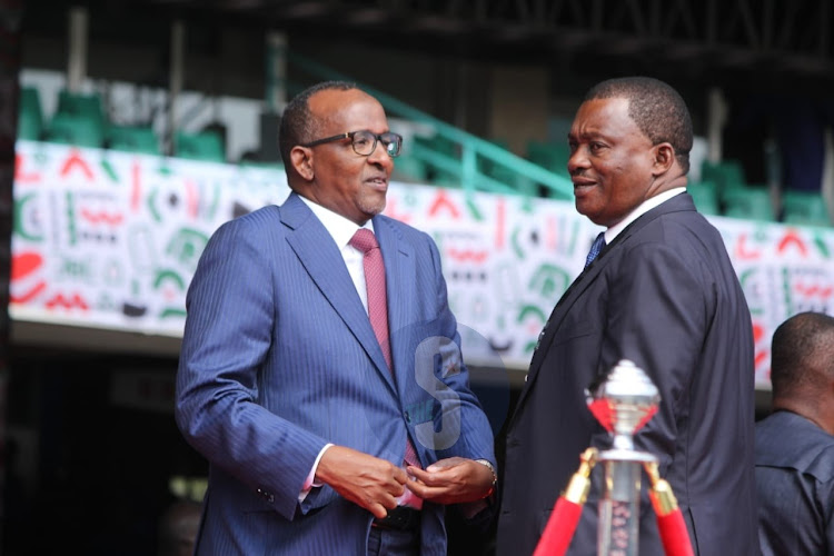 Garissa Township MP Aden Duale and former National Assembly Speaker Justin Muturi attend President elect William Ruto's inauguration ceremony at Kasarani on Tuesday, September 13, 2022.