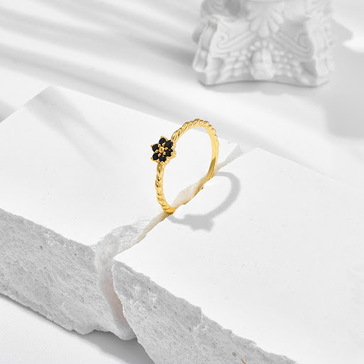 Title 3, S925 Sterling Silver Ring Female Natural Black ...