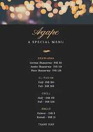 Agape menu 1