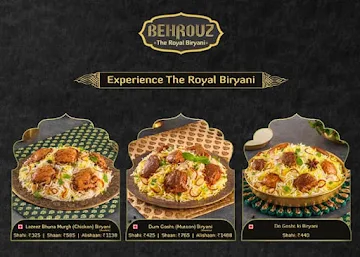 Behrouz Biryani menu 