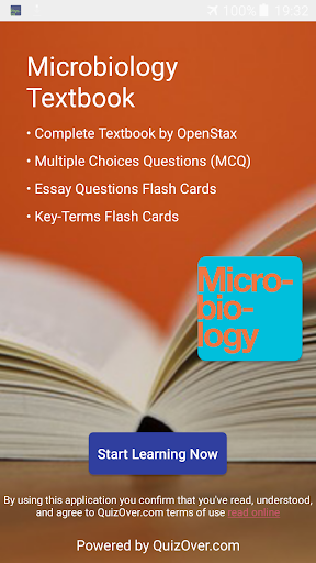 Screenshot Microbiology Textbook, MCQ
