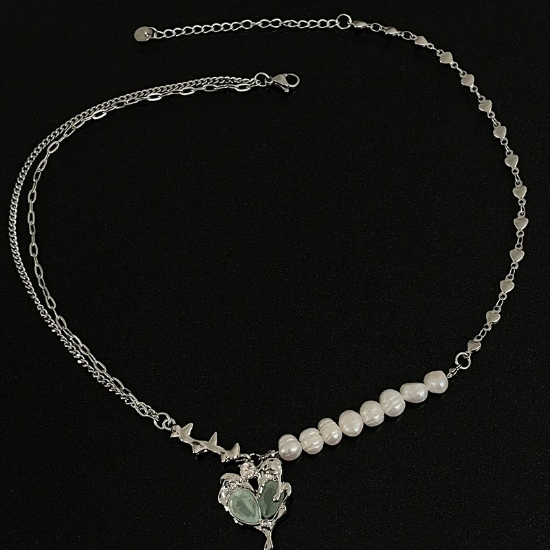 Green Heart Thorns Zoetwater Parelketting