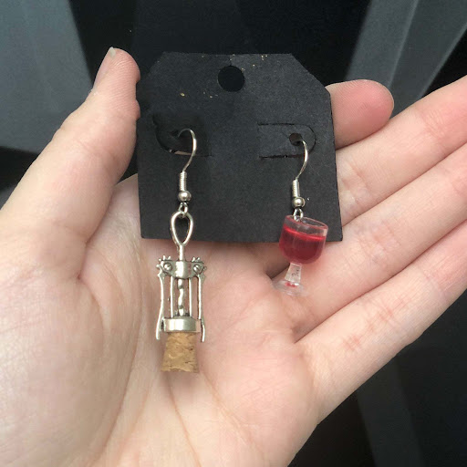 Title 3, Wine Glass and Spiral Earrings Elevate your sty...
