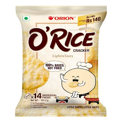 Orion O'Rice Cracker - Premium Baked Korean Snack - 151.2 gm