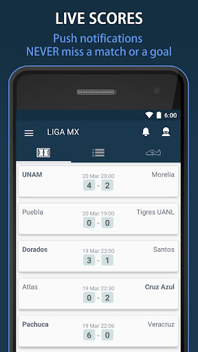 Livescore for MX Liga BBVA