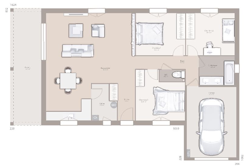  Vente Terrain + Maison - Terrain : 1 036m² - Maison : 90m² à Saint-Just-Malmont (43240) 