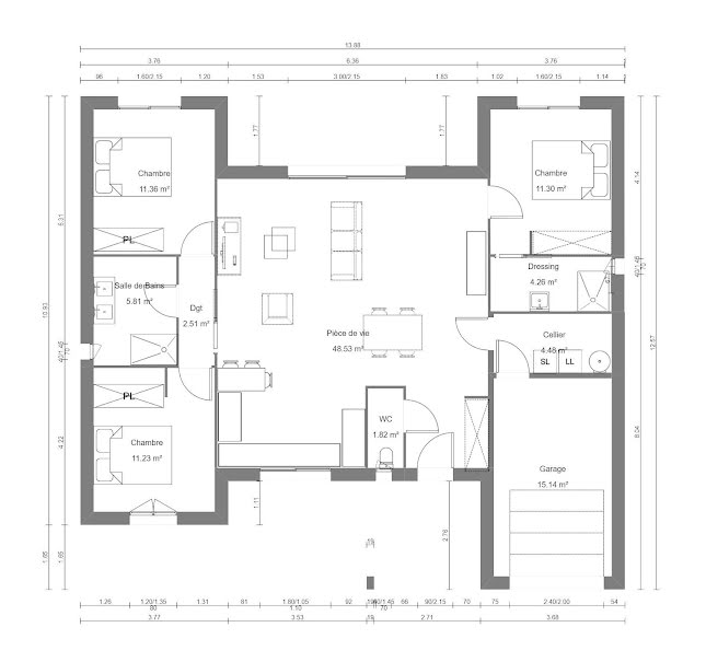Vente maison neuve 4 pièces 101 m² à Magescq (40140), 319 000 €