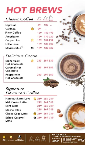 SLAY Coffee Bar menu 