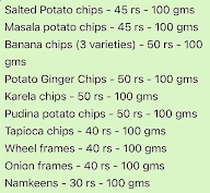 Sri Veereshwara Hot Chips menu 1