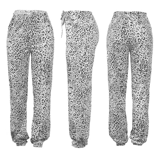 Title 4, Leopard print pants with elastic waistband. Com...