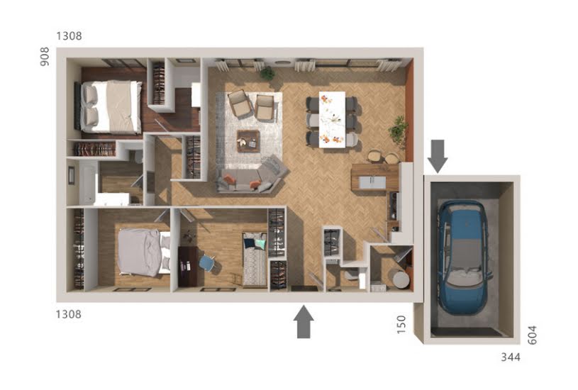  Vente Terrain + Maison - Terrain : 526m² - Maison : 100m² à Bizanet (11200) 