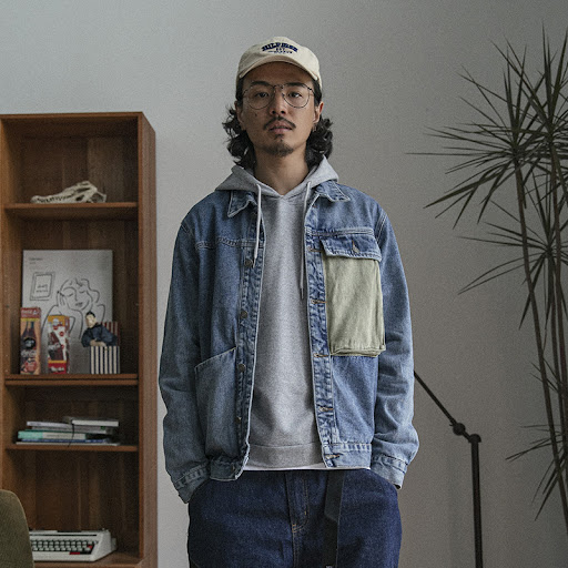 Title 5, Loose Denim Jacket With Stitching Pockets for E...