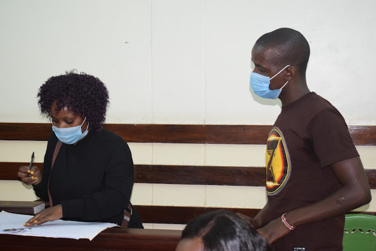 Jane Mutheu andAlfred Ndarera Nyakwama in a Makadara court.