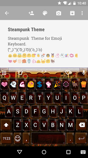 Steampunk Emoji Keyboard Theme