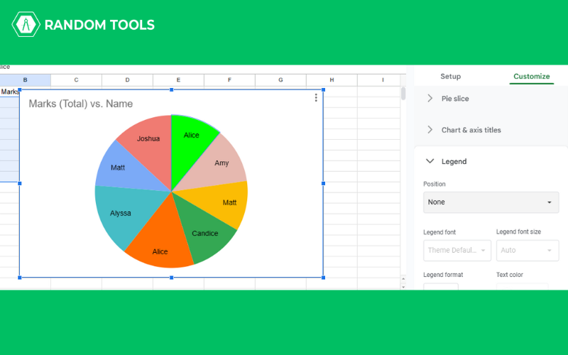 how to make a pie chart in Google Sheets