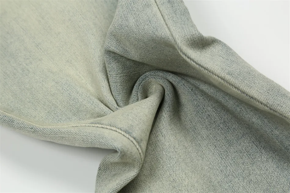 Heren Jeans met Print Gewassen en Versleten Comfortabele Pasvorm Casual Broek Ideaal voor Dagelijks Gebruik en een Stoere Uitstraling.